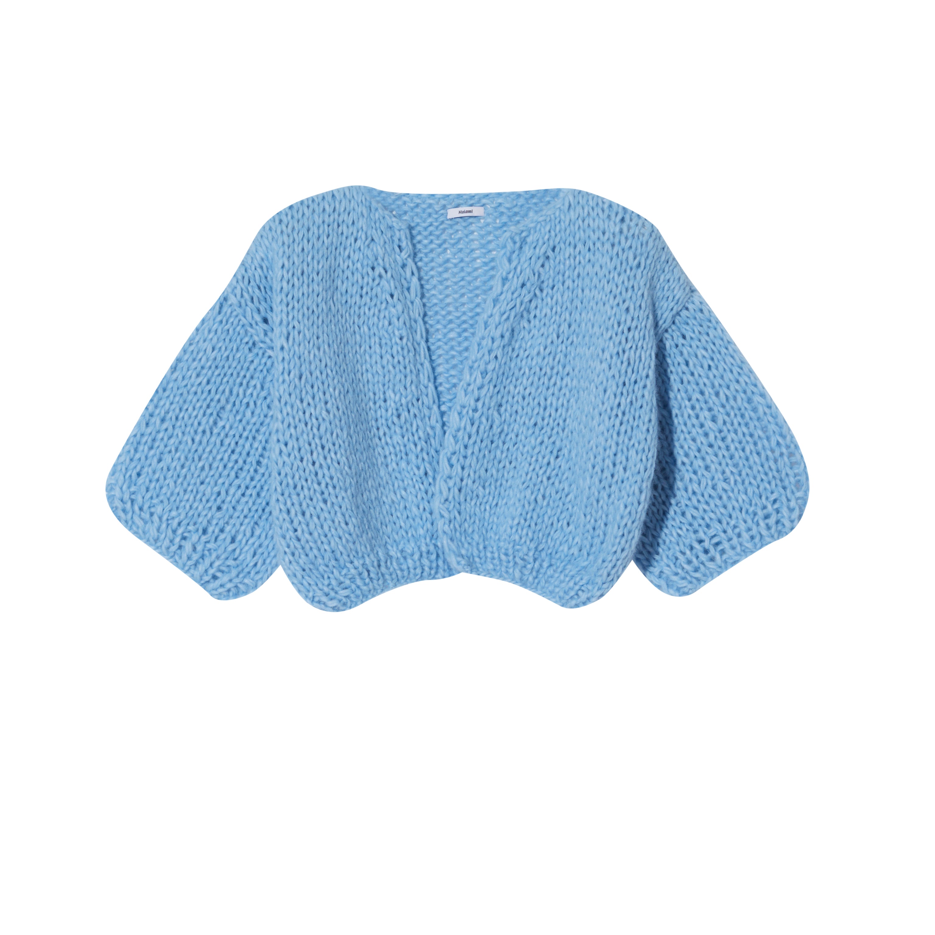 Alpaca Bomber Cardigan, Short Sleeve