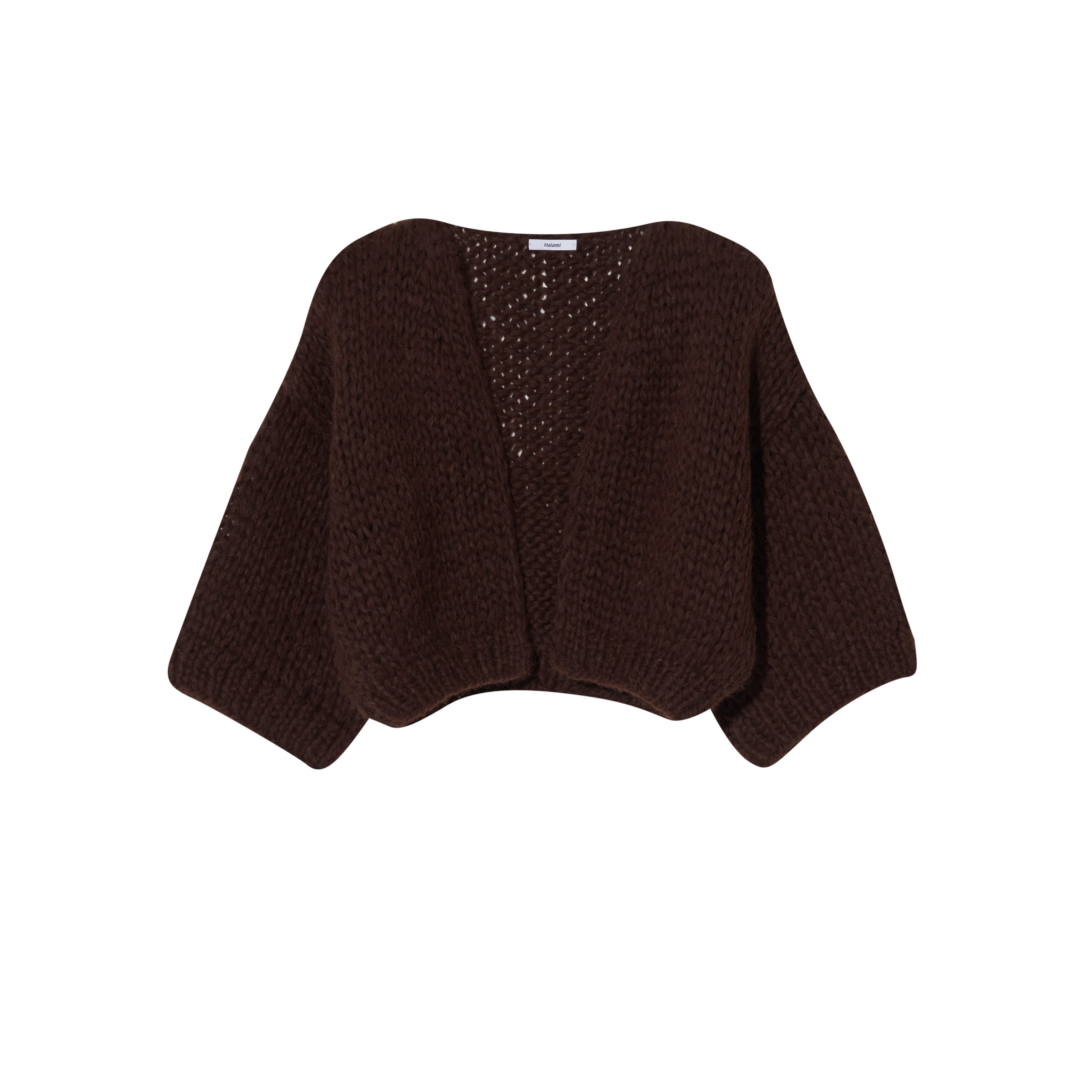 Alpaca Bomber Cardigan, Short Sleeve